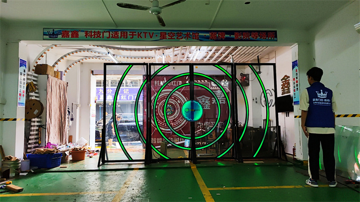 透明玻璃自动门指纹门